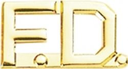 "F.D." Collar Brass - 3/8" TALL - SOLD in PAIRS